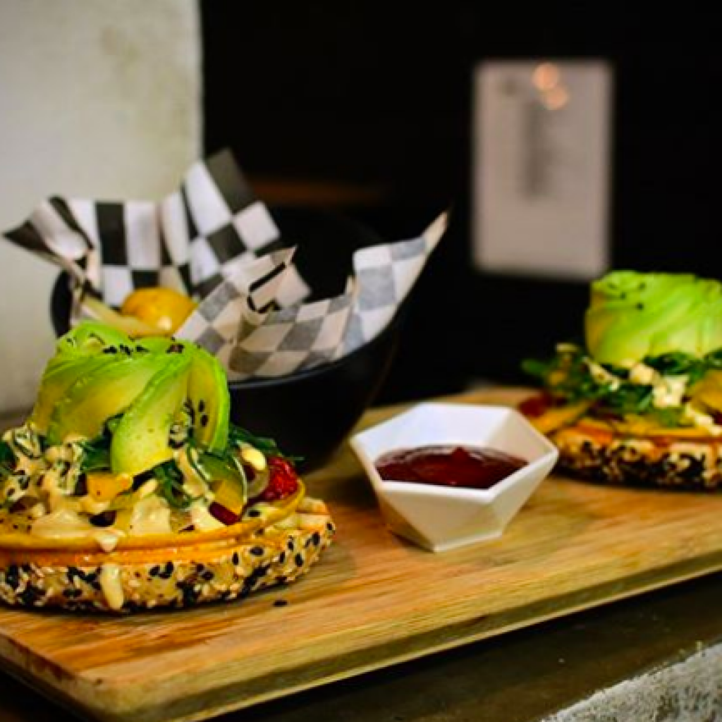 vegan avocado toast at The Pitted Date restaurant in Tulum