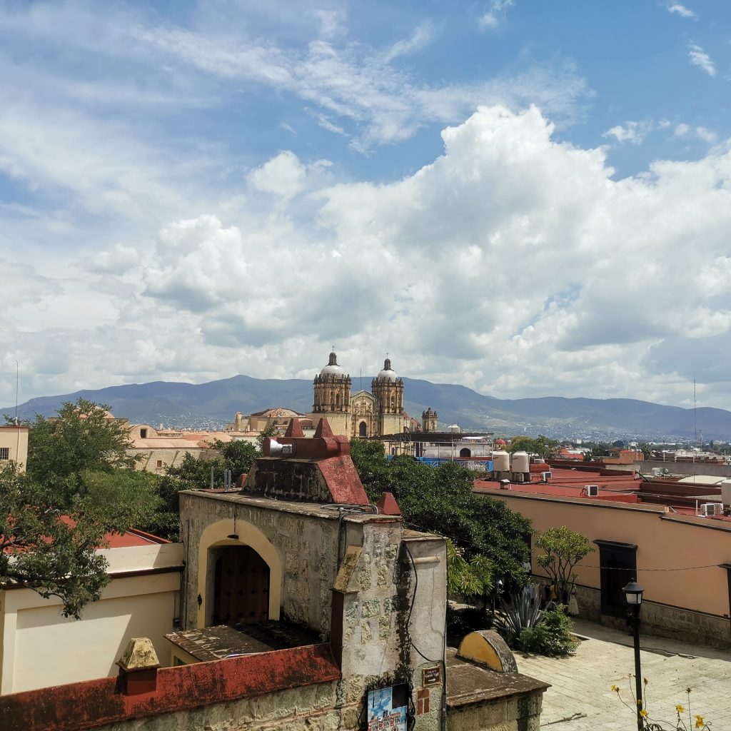 St. Domingo cathedral of Oaxaca Mexico from above