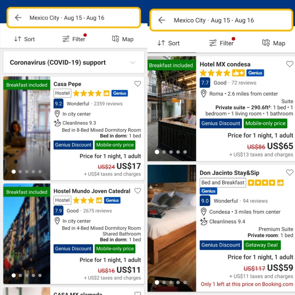 Booking.com app for travelers